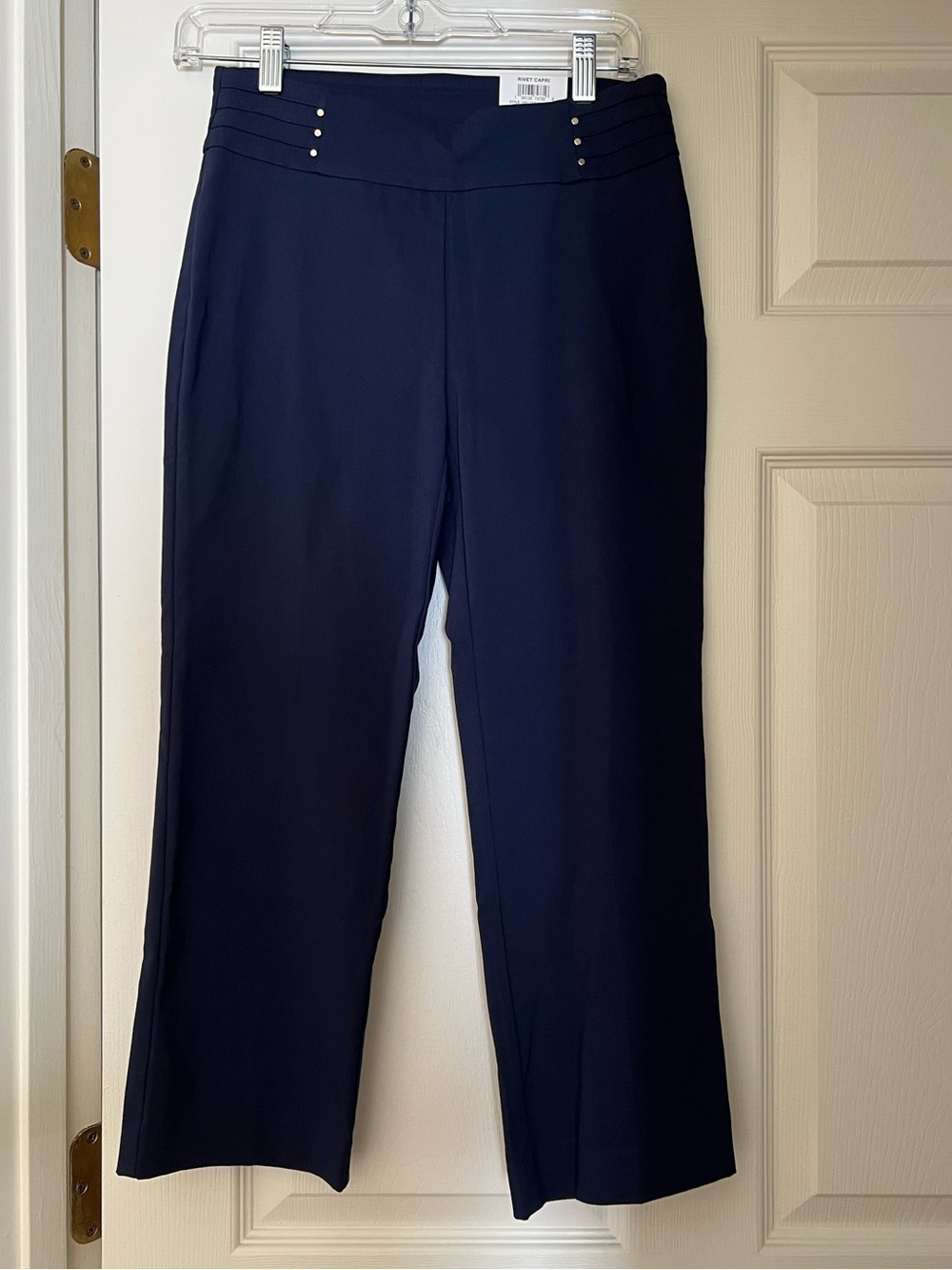 Navy Blue Rivet Capris